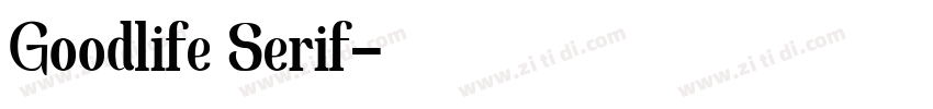 Goodlife Serif字体转换